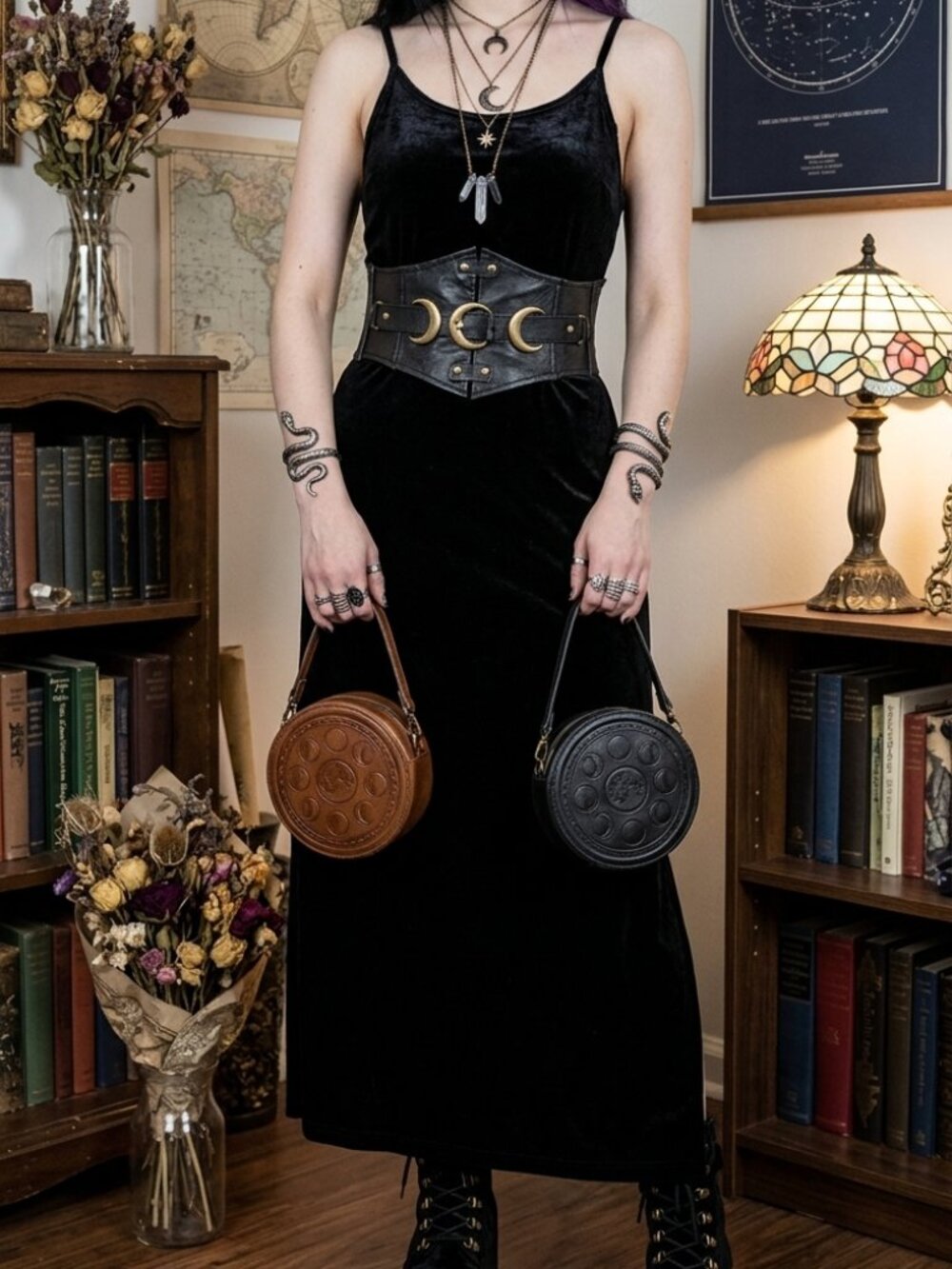 Black Velvet Cami Maxi Dress Whimsigoth Vampirecore Gothic Small